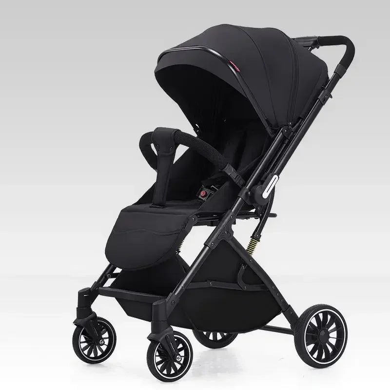 Two-way Lightweight High-view Baby Stroller Can Sit or Lie Down Portable Travel Baby Stroller Four-wheel Baby Stroller