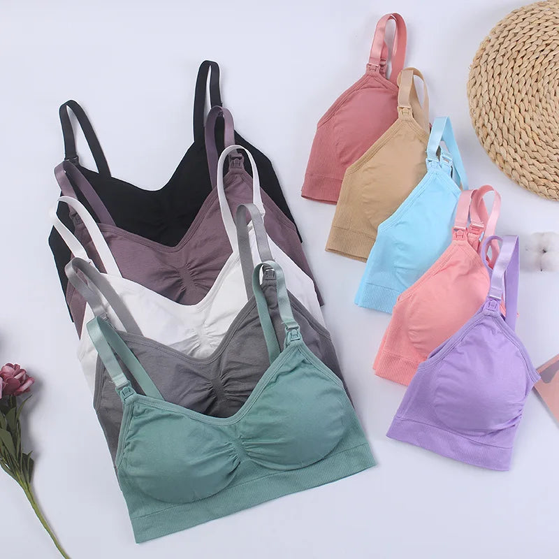 Maternity Bras Wirefree Nursing Bra Pregnancy Clothes Prevent Sagging Breastfeeding Women's Breathable lactancia Bra