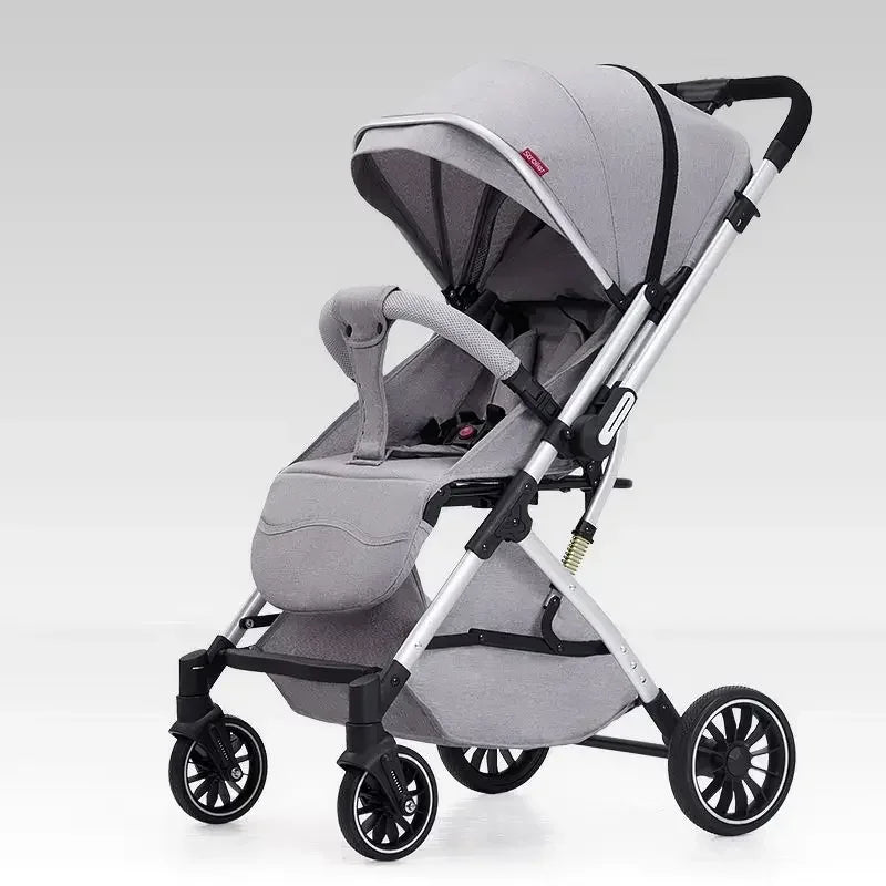 Two-way Lightweight High-view Baby Stroller Can Sit or Lie Down Portable Travel Baby Stroller Four-wheel Baby Stroller